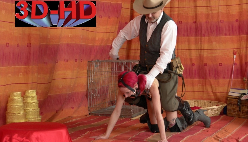 riding ponygirl Marlin ( stereoscopic)